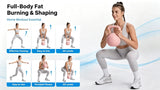 6 Tubes Natural Rubber Pedal Resistance Bands with Handles Multifunctional Yoga Pedal Puller Elastic Tension Rope Full Body Slimming Stretching Trainer Fitness Exercise Equipment for Abdomen Waist Arm Leg Home Gym Yoga Workou