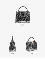 2026 New Top Layer Cowhide Leather Rivet Handbag Adjustable Shoulder Strap Crossbody Handbag