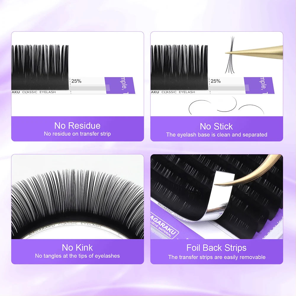 NAGARAKU Ship From USA 10 Cases Classic Lashes Fast Free Delivery in 2-5 days by Express