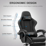 GTPLAYER Gaming Chair with Footrest & Lumbar Support