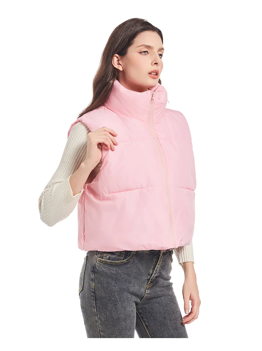 Women’s Stand-Collar Padded Vest