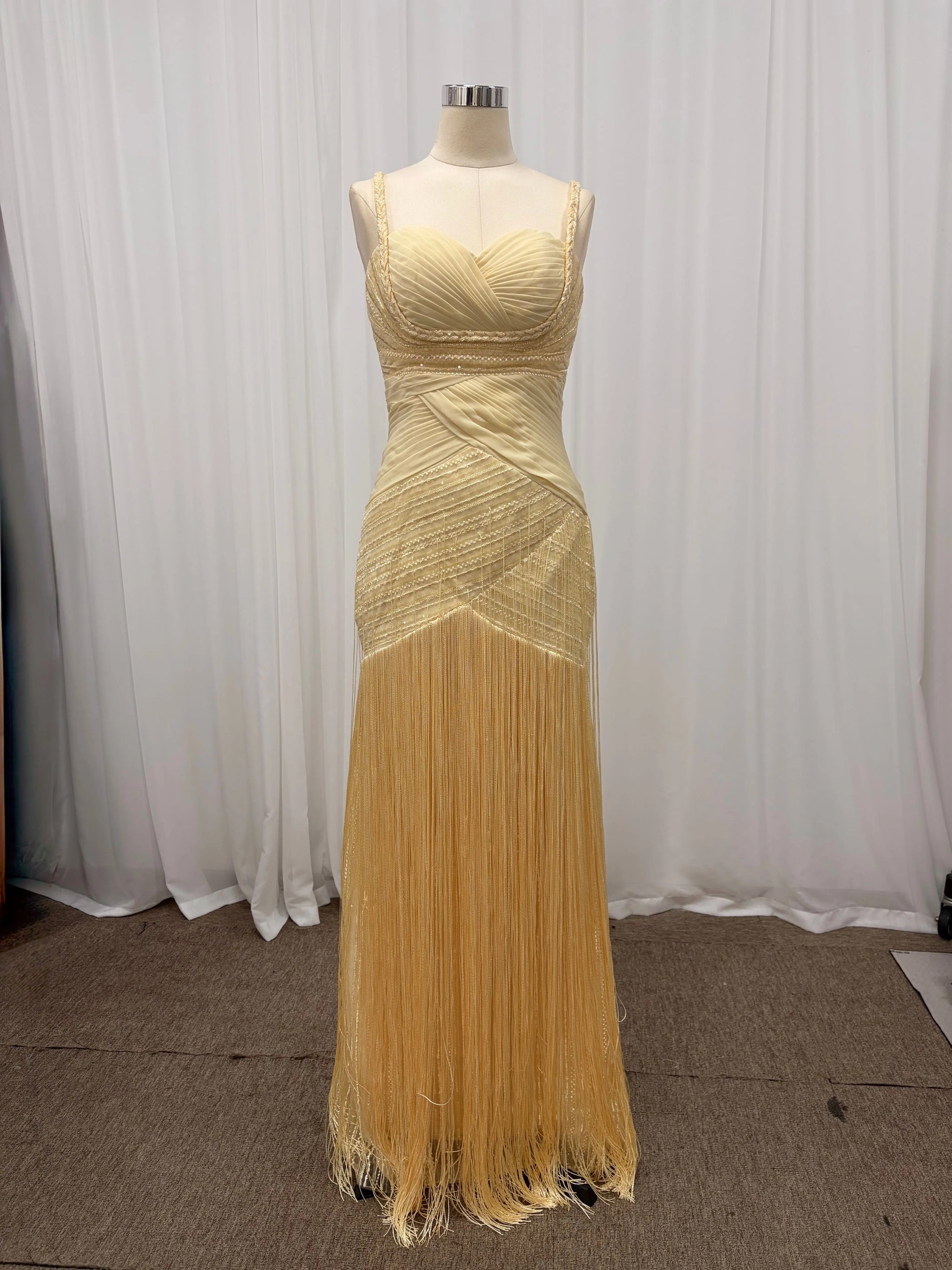 Mila A-Line Lace Evening Gown | Spaghetti Strap Prom Dress