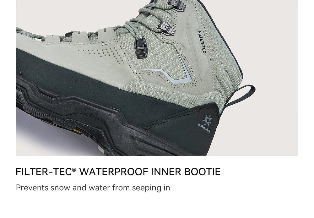 KAILAS New Arrivals N53-2 FLT Men's Ice Grip Anti-Slip Hiking Shoes Outdoor Waterproof Sport Sneakers KS2542150