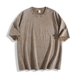 Black Vintage Washed Batik Cotton Oversized Graphic Tee