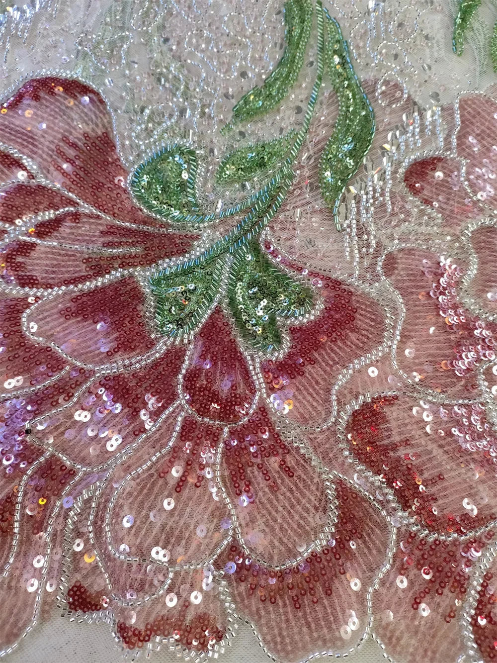 Embroidered Floral Sequin Mermaid Gown with Detachable Shawl