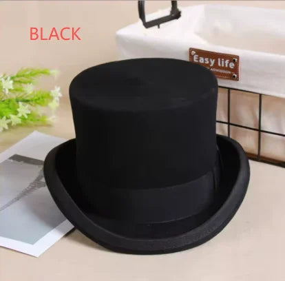 Men's Classic Wool Top Hat | Gentleman Magician Style
