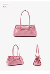 Bafelli Saffiano Leather Crossbody Tote with Chain Strap