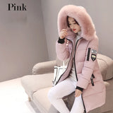 Elegant Fur-Collar Hooded Parka