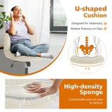 JHK Armless Wide Swivel Chair – Cross-Legged Comfort Seat