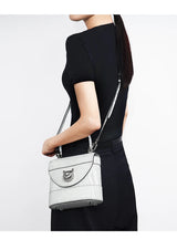 BAFELLI 2026 New Arrival: Unique Cracked Leather Shoulder Bag with Cat Head Design, Luxury Brand Mini Crossbody Bag