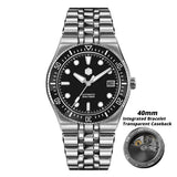 San Martin 40mm Men's Luxury Diver Watch Miyota 9015 Enamel Sunburst Dial Automatic Mechanical Wristwatch Waterproof 200m SN0148