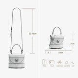 BAFELLI 2026 New Arrival: Unique Cracked Leather Shoulder Bag with Cat Head Design, Luxury Brand Mini Crossbody Bag