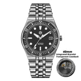 San Martin 40mm Men's Luxury Diver Watch Miyota 9015 Enamel Sunburst Dial Automatic Mechanical Wristwatch Waterproof 200m SN0148