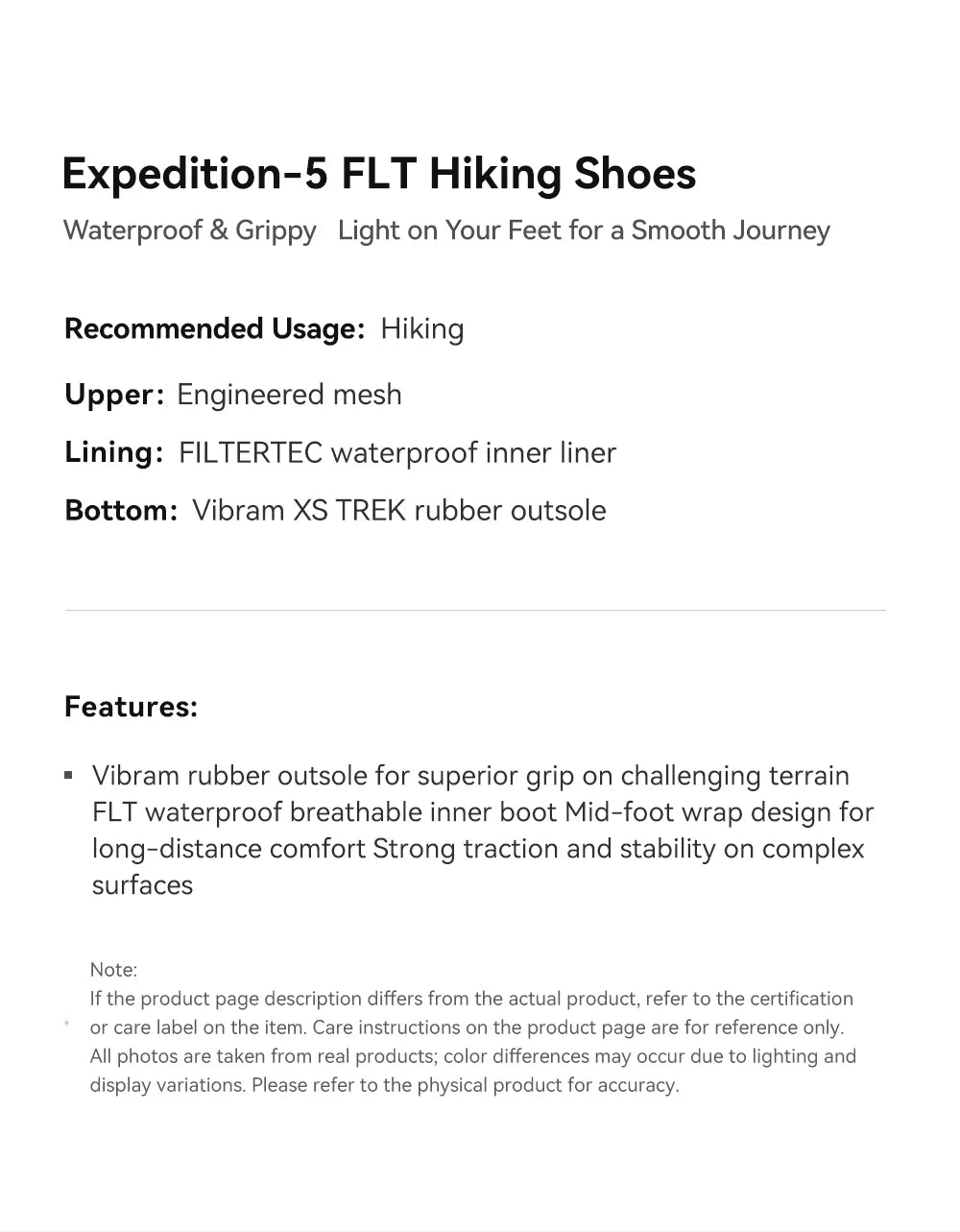KAILAS Expedition-5 FLT waterproof hiking shoes lightweight breathable non-slip outdoor hiking shoes KS2512119