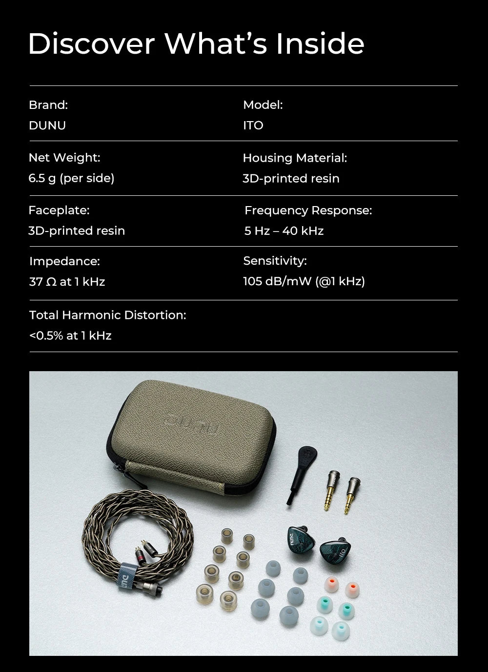 DUNU x KOTO ITO Quad-Driver Hybrid IEM Earphones