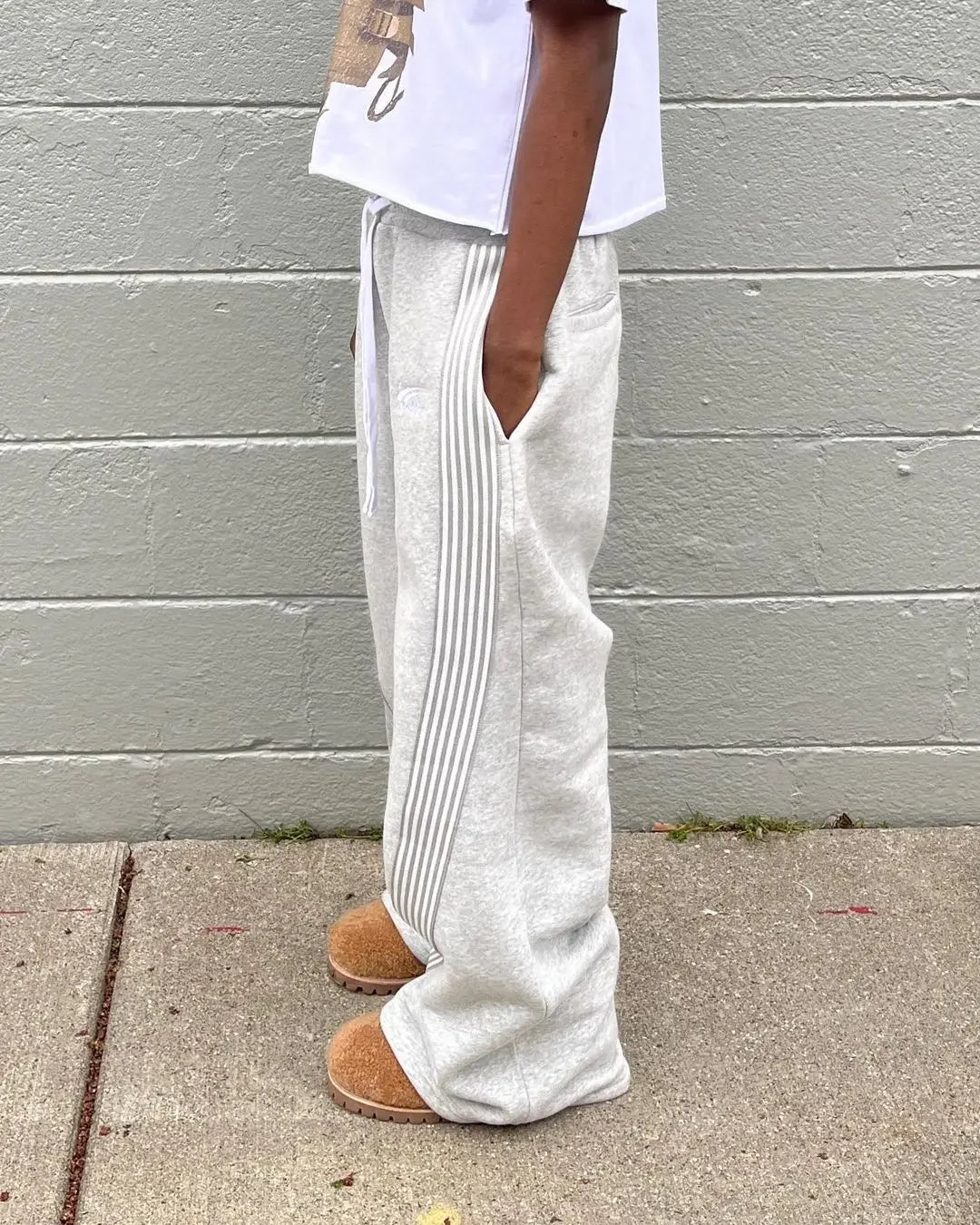 Retro Striped Wide-Leg Streetwear Pants