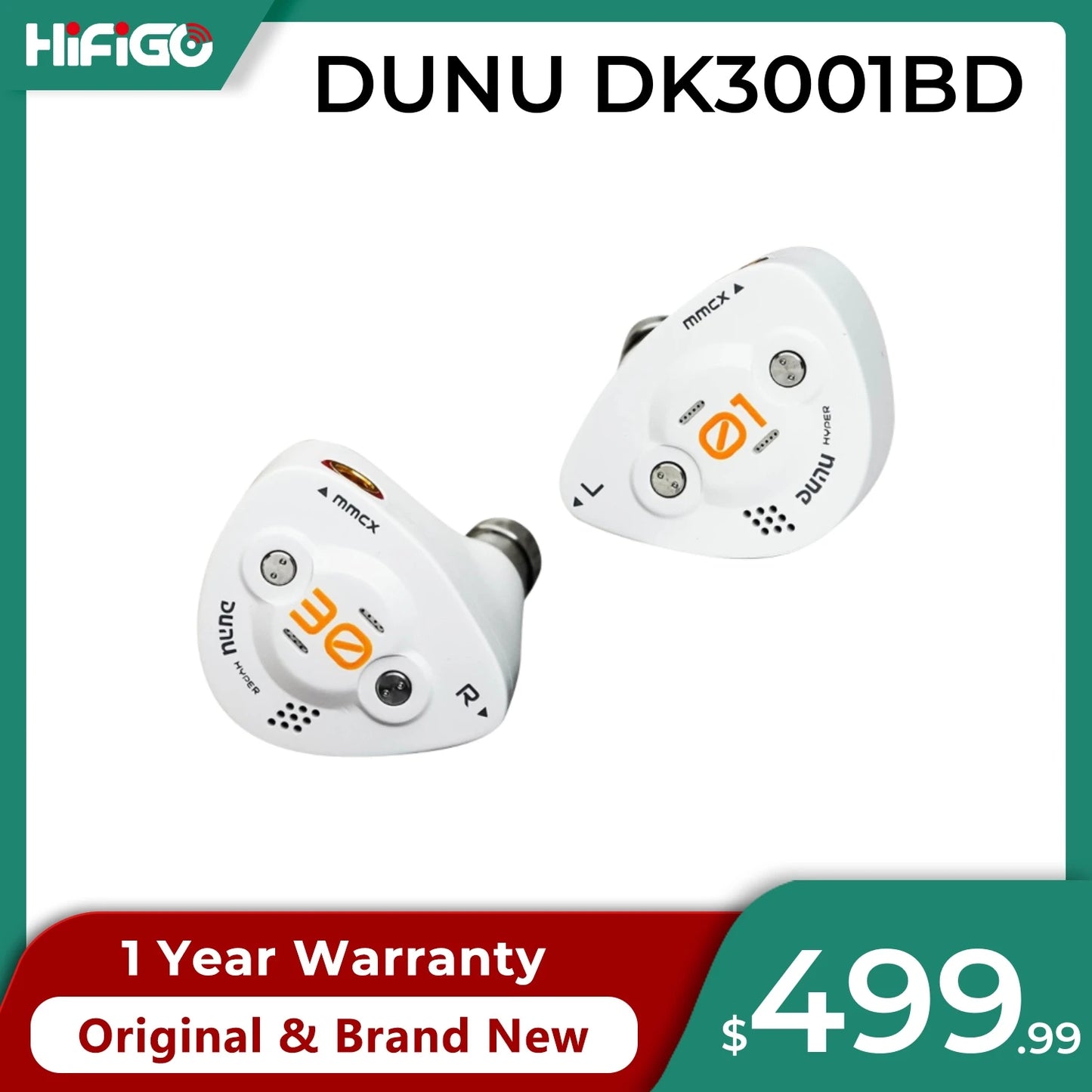 DUNU DK3001 BrainDance Hybrid IEM | 1DD+4BA+4 Micro Planar