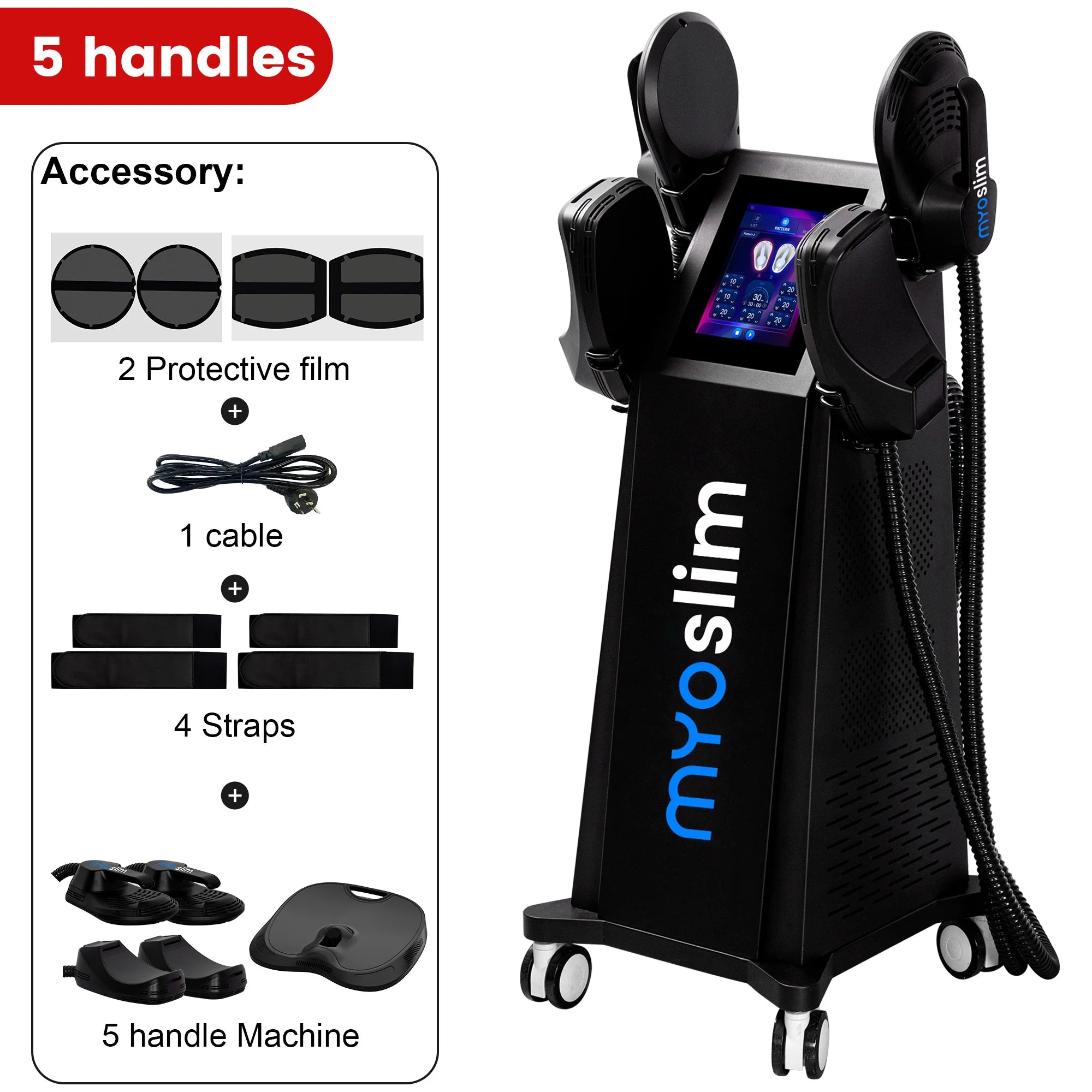 MYOslim 6500W EMS Body Sculpt Machine - Electromagnetic Therapy Fat Slimming Muscle Stimulation for Fitness And Body Shaping