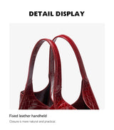 BAFELLI Croc-Embossed Genuine Leather Tote Bag