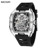 MEGIR Luxury Mechanical Skeleton Watch