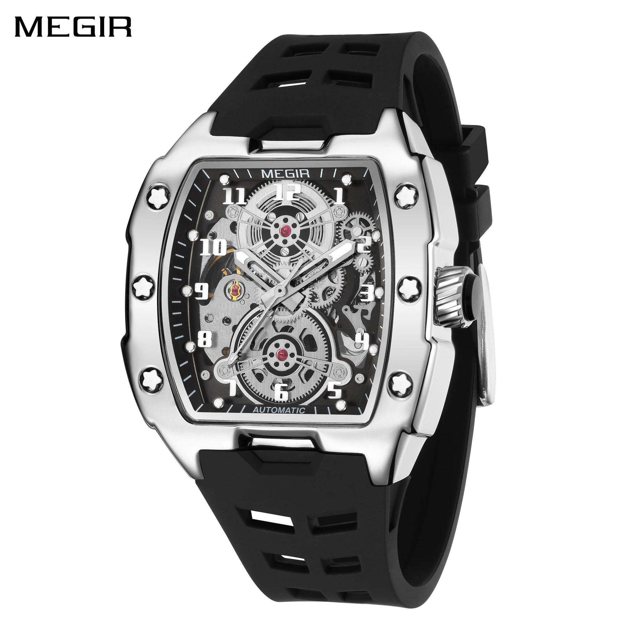 MEGIR Luxury Mechanical Skeleton Watch