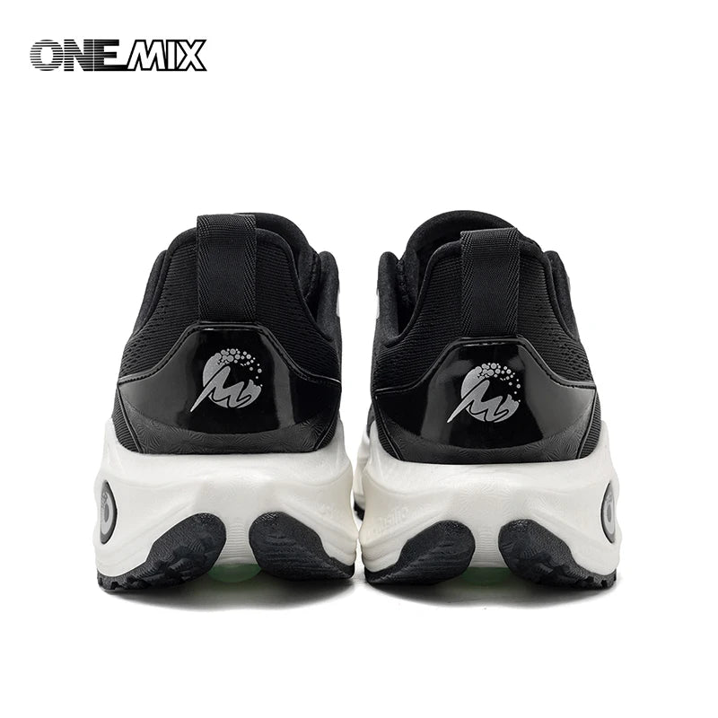 Onemix NEW Male Racing Breathable Cushioning Non-Slip Sneakers Mesh Breathable Shock Rebound Lightweight Fitness Shoes