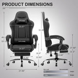 GTPLAYER Gaming Chair with Footrest & Lumbar Support