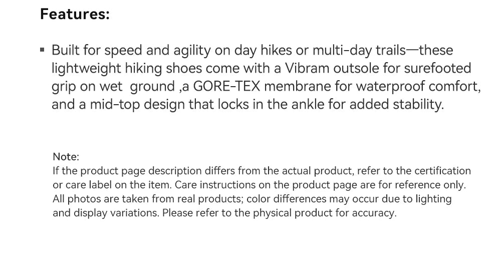 KAILAS KUOCANG Gore-tex  Mid   Waterproof Hiking Shoes For Men Comfortable Vibram Shoes KS2442145