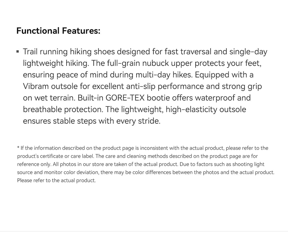KAILAS WangWu Men Anti-slip Gore-Tex Waterproof Hiking Shoes Outdoor Waterproof Breathable Anti-Slip Hiking Shoes KS2412103