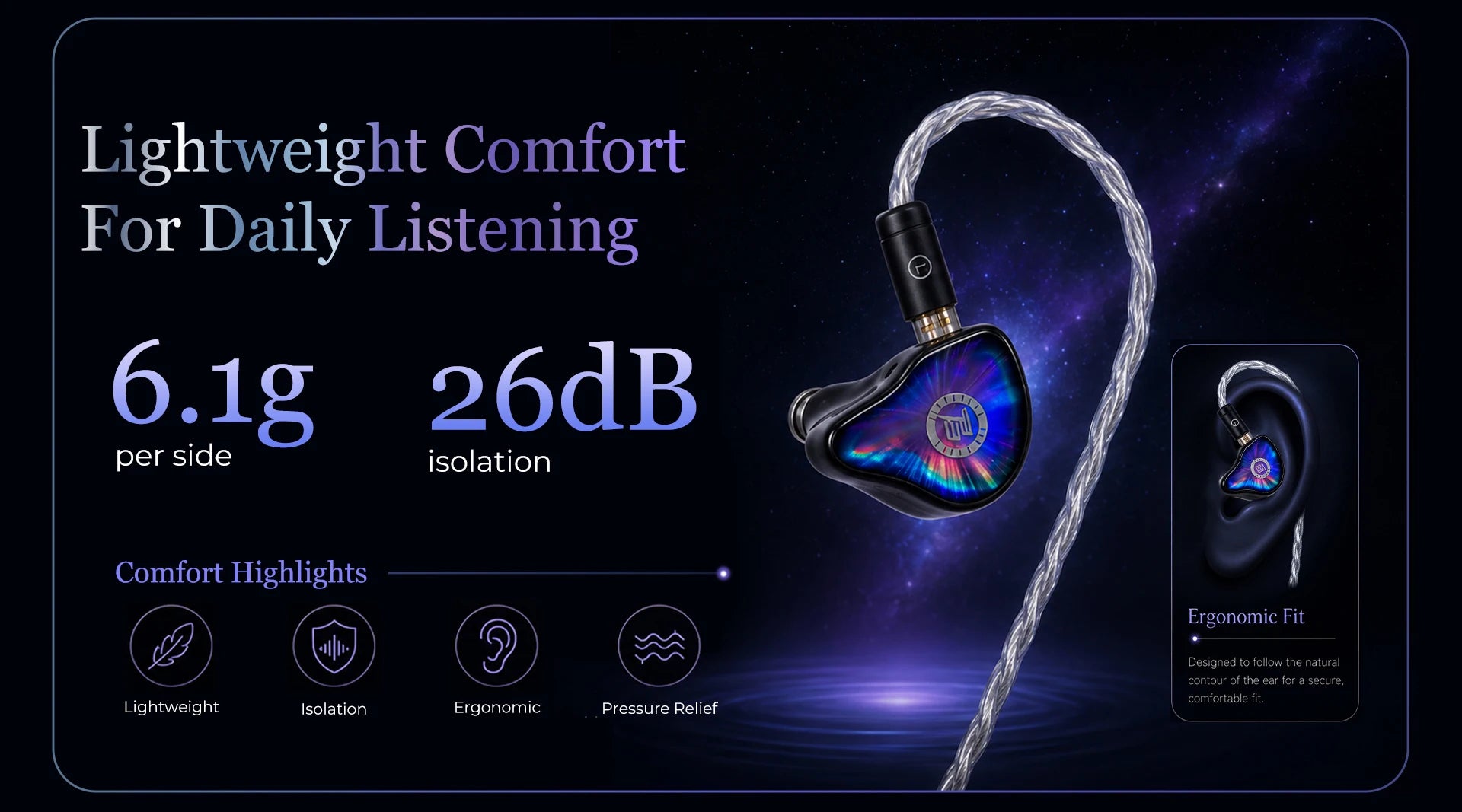 Juzear x KOTO Nebula Hybrid IEM | 3BA+1DD+1Planar