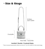 BAFELLI 2026 New Arrival: Unique Cracked Leather Shoulder Bag with Cat Head Design, Luxury Brand Mini Crossbody Bag
