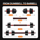 Adjustable Dumbbell & Barbell Set 5–44 lbs