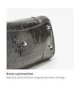 BAFELLI Vintage Baguette Bag – Genuine Oil Wax Leather