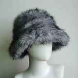 Faux Fur Bucket Hat Hot Warm Imitation Fur Thickened Autumn Winter hat Personality Fishermen Hats for women Bracer Plush hat겨울모자