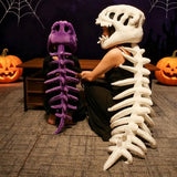 75/115CM Large Size Cool Wearable Dinosaur Skeleton Lifelike Skull Spine Plush Toys for Creative Cosplay Halloween Costume Gift