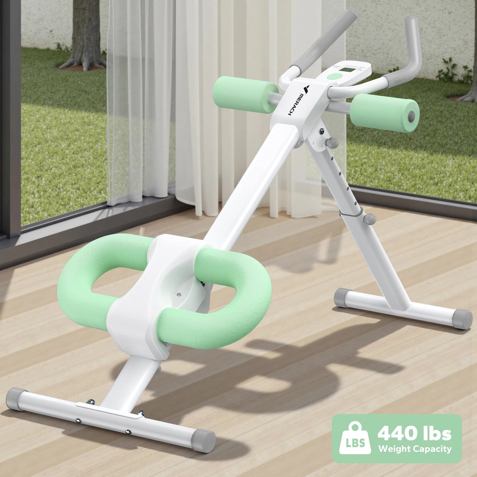 MERACH 2314 Ab Machine Adjustable Trainer Workout Foldable Knee Protection Abdominal Exercise Machine Core Ab Exercise System Trainer
