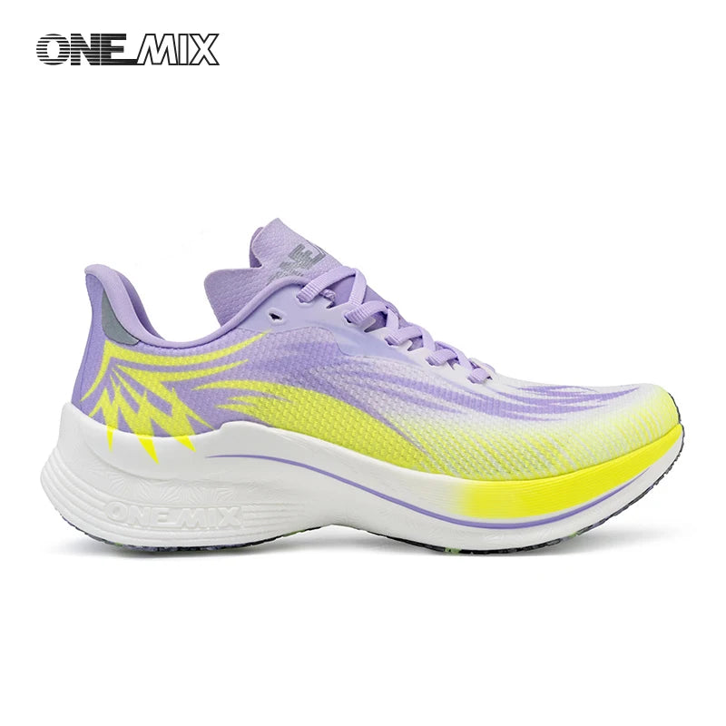 ONEMIX 2026 Summer Mesh Carbon Plate Running Shoes Men Women Light Rebound Cushion Non Slip Marathon Racing Sneakers