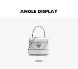 BAFELLI 2026 New Arrival: Unique Cracked Leather Shoulder Bag with Cat Head Design, Luxury Brand Mini Crossbody Bag