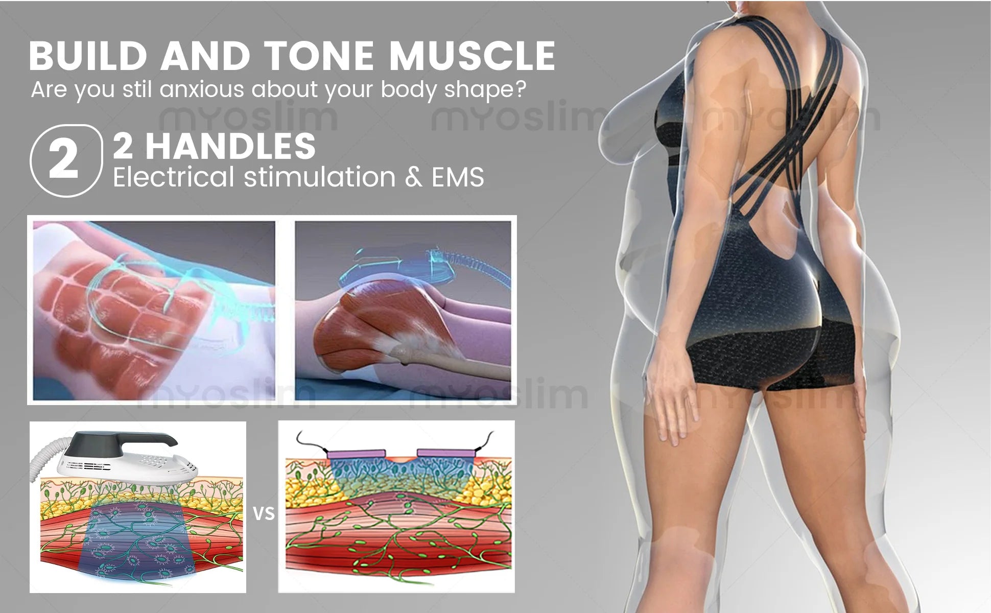 New RF MYOslim Sculpt Machine EMS Body Sculpting Weight Loss Massager Device Electromagnetic Fat Slimming Muscle Stimulation