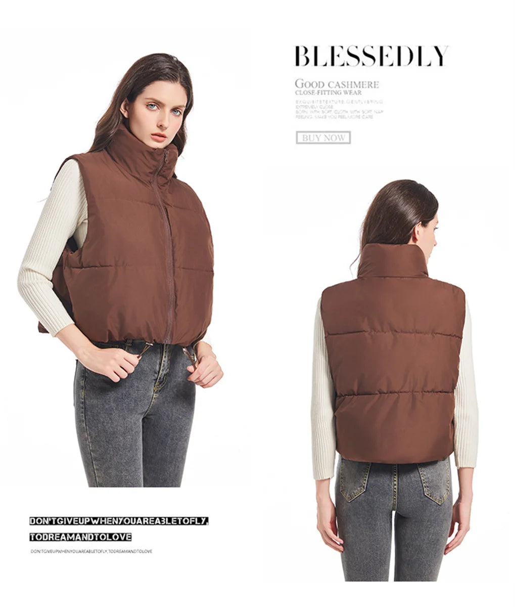 Women’s Stand-Collar Padded Vest