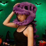 Dinosaur Skeleton Headgear Pillow - 4 Colors, Ideal for Party Cosplay Costume and Sofa Lounging Dino Pillows