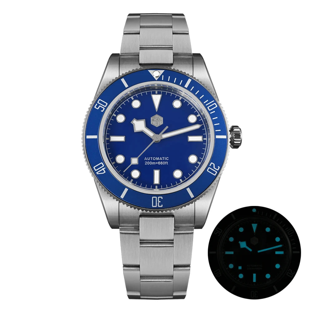 San Martin New 40mm BB58 Retro Luxury Diver Watch NH35 Automatic Mechanical Watches For Men Sapphire Luminous 20Bar Reloj SN0008