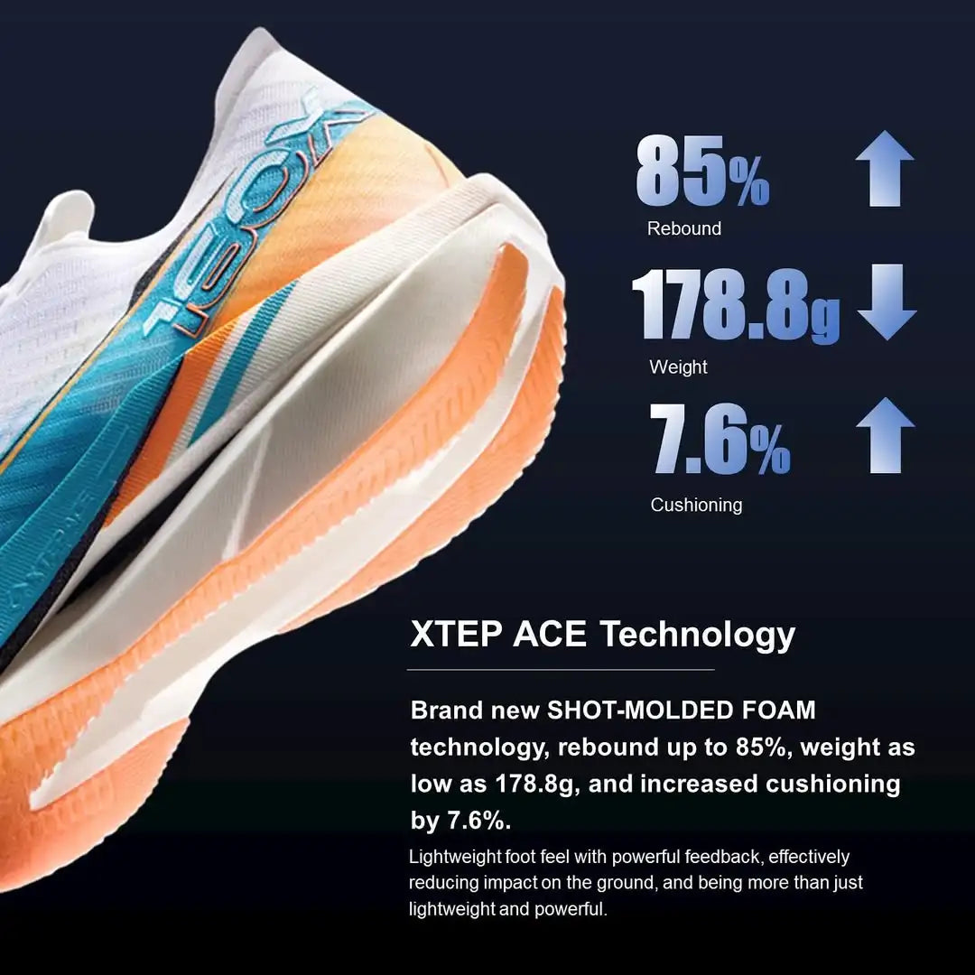 Xtep 160X 6.0 Running Shoes Professional Marathon PB Carbon Plate For Men Cushioning Shock Absorption Sneakers 976319110057