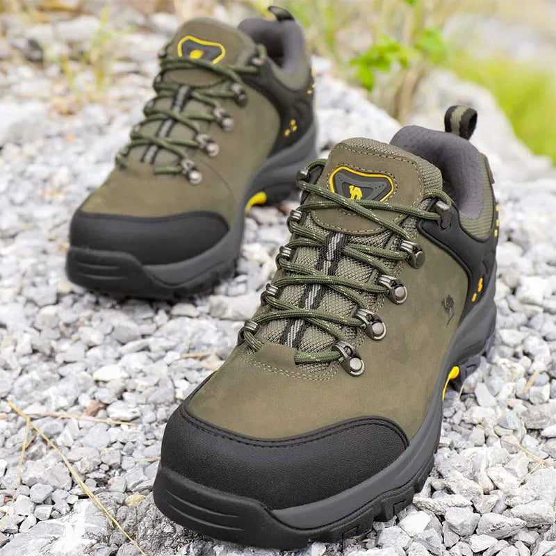 GOLDEN CAMEL Waterproof Hiking Shoes Outdoor Low-top Leather Trekking Shoes for Men Walking Male Sneakers 2023 Spring New