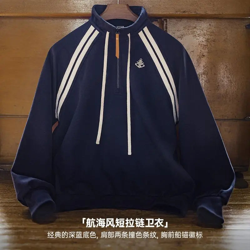 Women’s Vintage Half-Zip Cotton-Blend Sweatshirt
