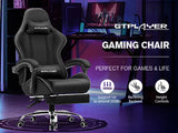 GTPLAYER Gaming Chair with Footrest & Lumbar Support