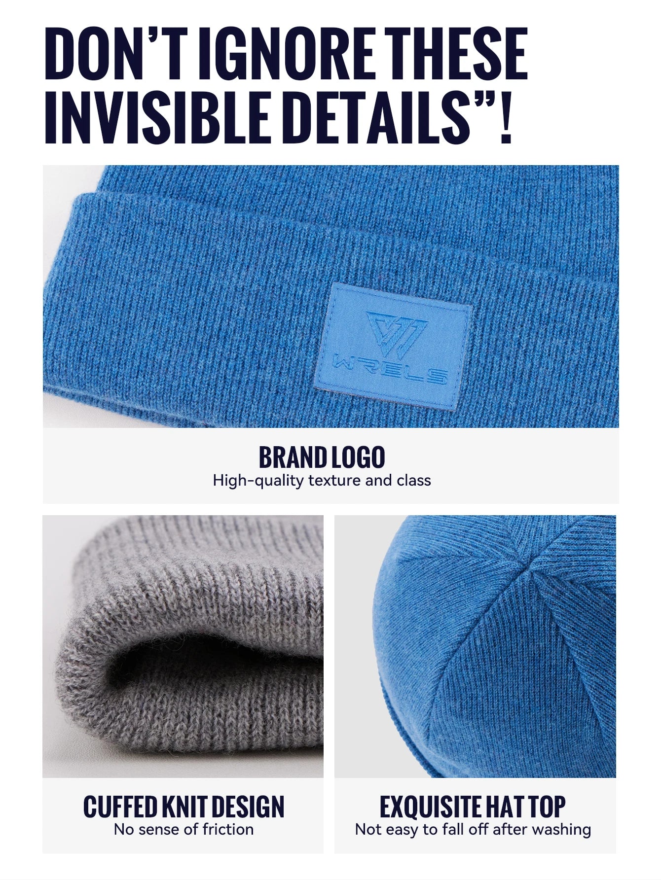 WRELS Merino Wool Beanie – Warm, Lightweight Watch Cap
