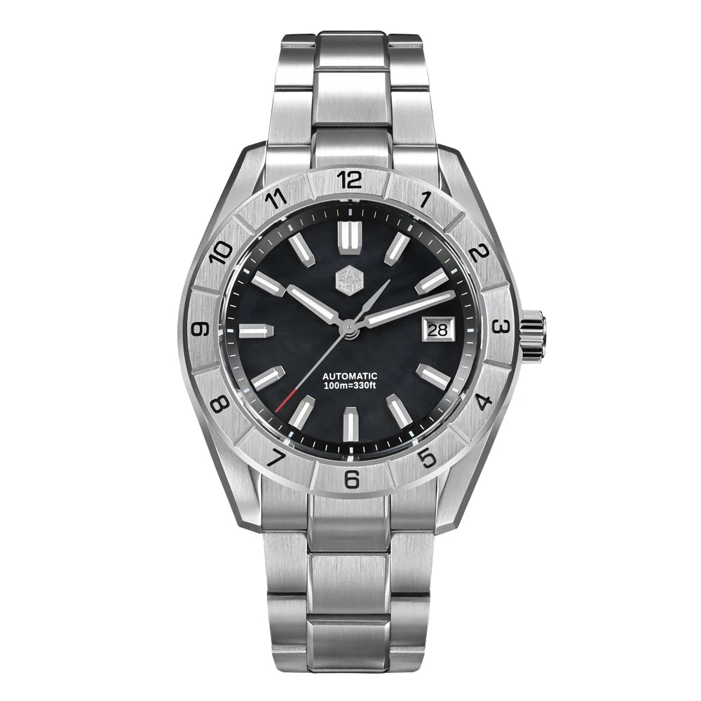 San Martin New 42mm Peacock Gemstone Dial NH35 Luxury Men Watch Automatic Mechanical Sapphire 100M Waterproof Luminous SN0130