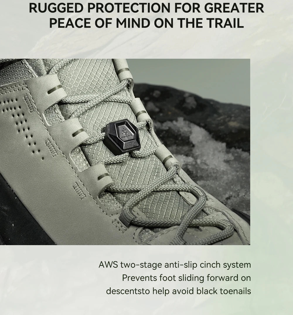 KAILAS New Arrivals N53-2 FLT Men's Ice Grip Anti-Slip Hiking Shoes Outdoor Waterproof Sport Sneakers KS2542150