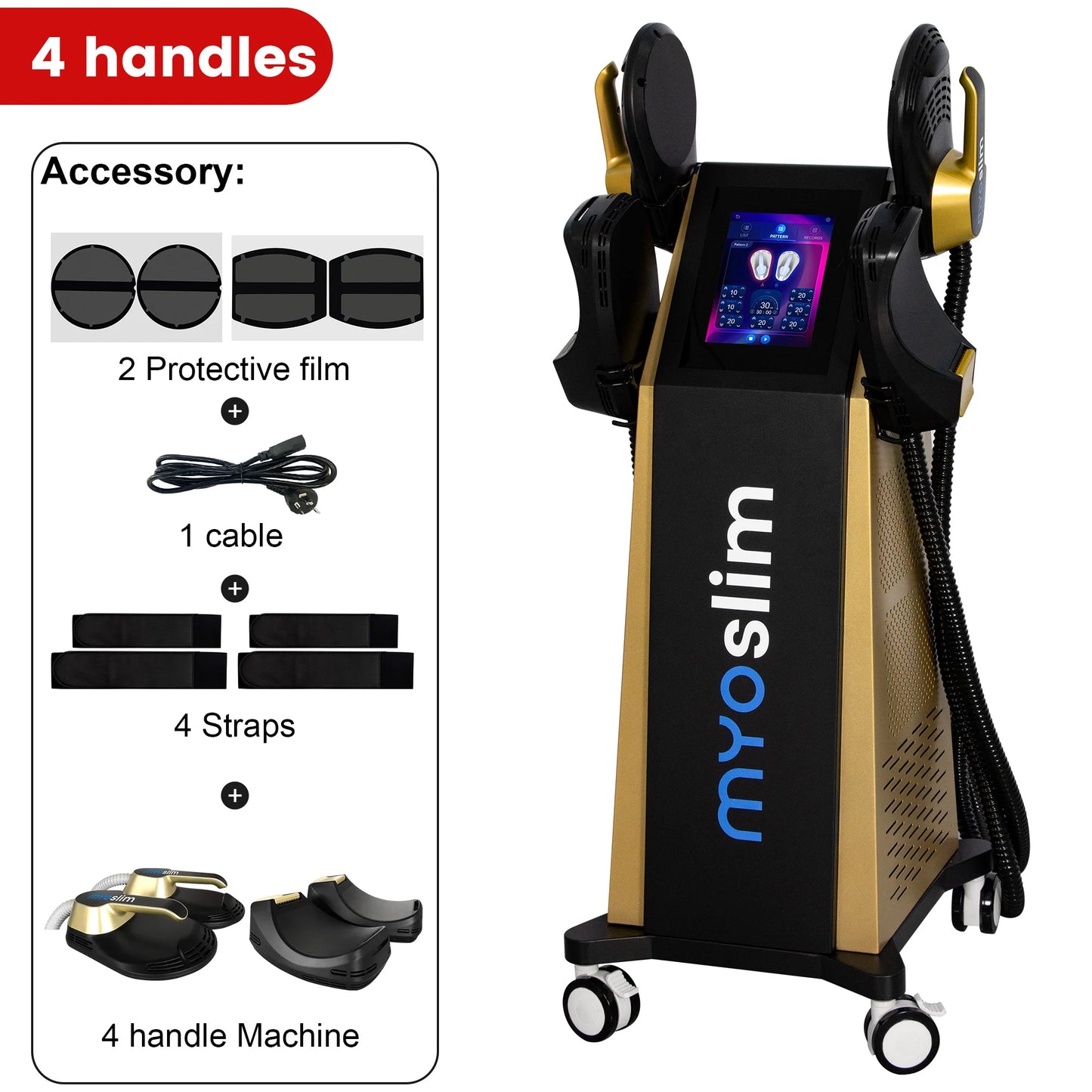 MYOslim 6500W EMS Body Sculpt Machine - Electromagnetic Therapy Fat Slimming Muscle Stimulation for Fitness And Body Shaping